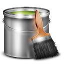 Green painting bucket paint