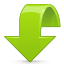 Green down download arrow