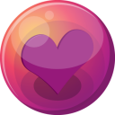 Heart purple