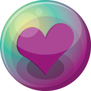 Heart purple