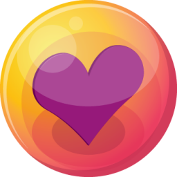 Heart purple