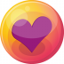 Heart purple