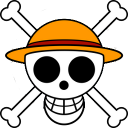 Luffys flag manga skull chopper hat bones dead