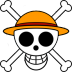 Luffys flag manga skull chopper hat bones dead