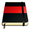 Red moleskine