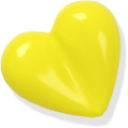 Love heart yellow