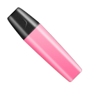 Highlighter pen cap marker pink shut