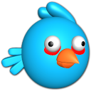 Angry blue bird