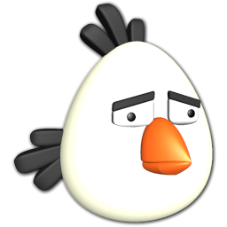 Angry white bird