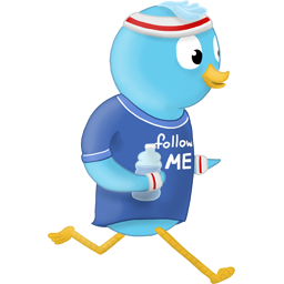 Sport twitter bird jog