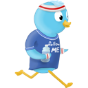 Sport twitter bird jog