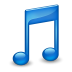 Blue music sidebar