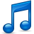 Blue music sidebar