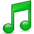 Green music sidebar