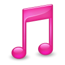 Pink music sidebar