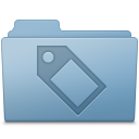 Blue folder tag