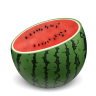 Cuts watermelon