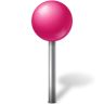 Map marker ball pink