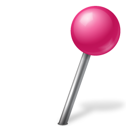 Map marker ball right pink