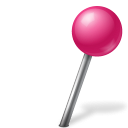 Map marker ball right pink