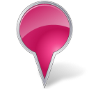 Map marker bubble pink arrow