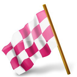 Map marker chequered flag left