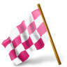 Map marker chequered flag left