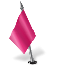 Map marker flag left pink