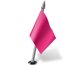 Map marker flag right pink