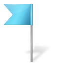 Map marker flag left azure