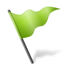 Map marker flag chartreuse