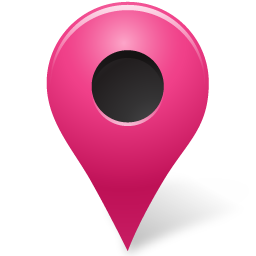 Map marker outside pink