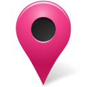 Map marker outside pink