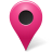 Map marker outside pink