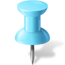 Map marker push pin azure