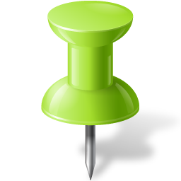 Map marker push pin chartreuse