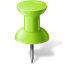 Map marker push pin chartreuse