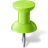 Map marker push pin chartreuse