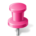 Map marker push pin pink