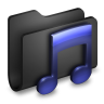 Music sound folder black audio