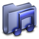 Audio sound music blue folder