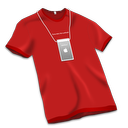 Store tshirt red apple