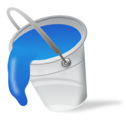 Color fill bucket paint blue