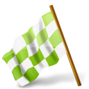 Icons marker chartreuse map hats chequered left base flag