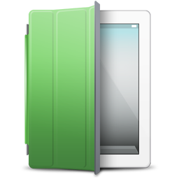 White cover ipad green