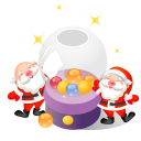 Balls christmas santa