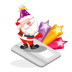 Christmas creditcard santa