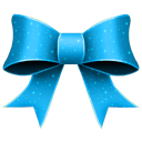 Ribbon blue pattern christmas