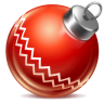 Ball red ornament