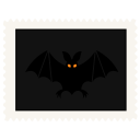 Stamp bat halloween